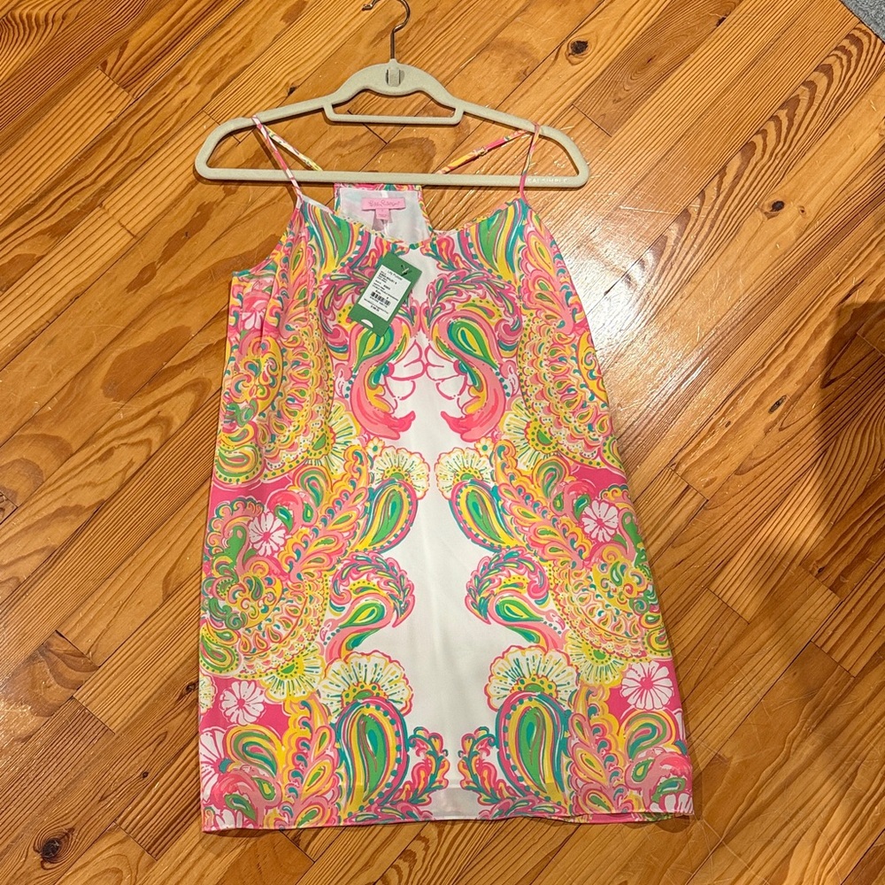 Lilly Pulitzer Pink Multicolor Paisley Slip Dress